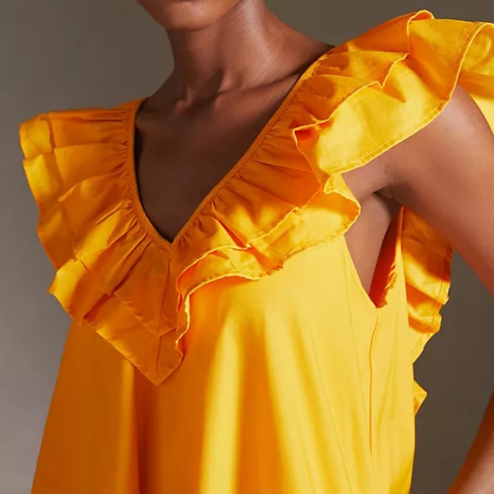 Maeve Ruffle Tunic Mini Dress - Small - Picture 4 of 8